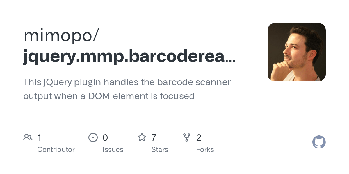 GitHub mimopo/jquery.mmp.barcodereader This jQuery plugin handles