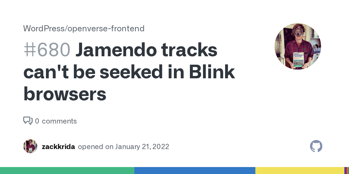 Jamendo tracks can't be seeked in Blink browsers · Issue 680