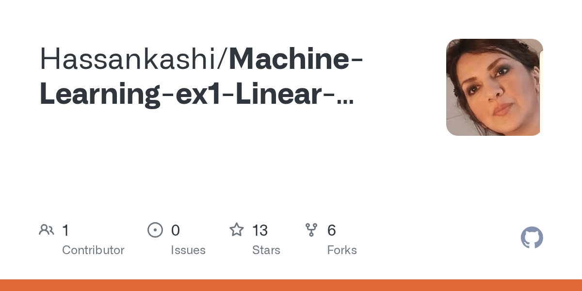 GitHub Hassankashi/MachineLearningex1LinearRegressionUniversity