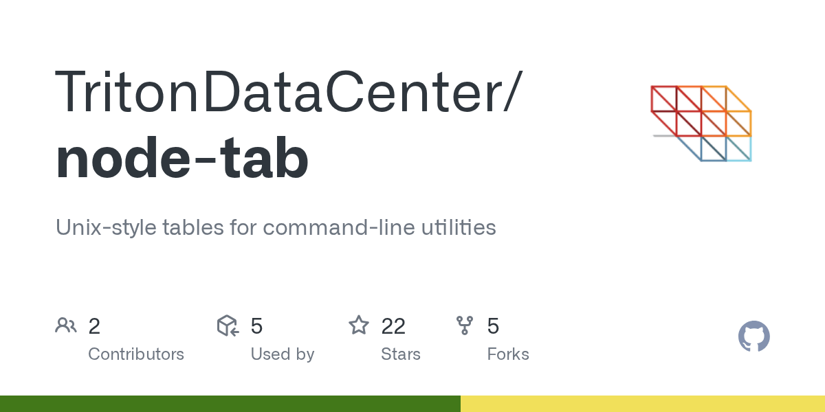 GitHub TritonDataCenter/nodetab Unixstyle tables for commandline