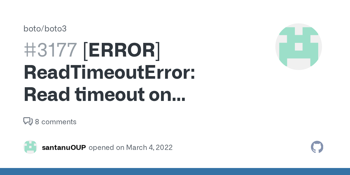 [ERROR] ReadTimeoutError Read timeout on endpoint URL "https//lambda