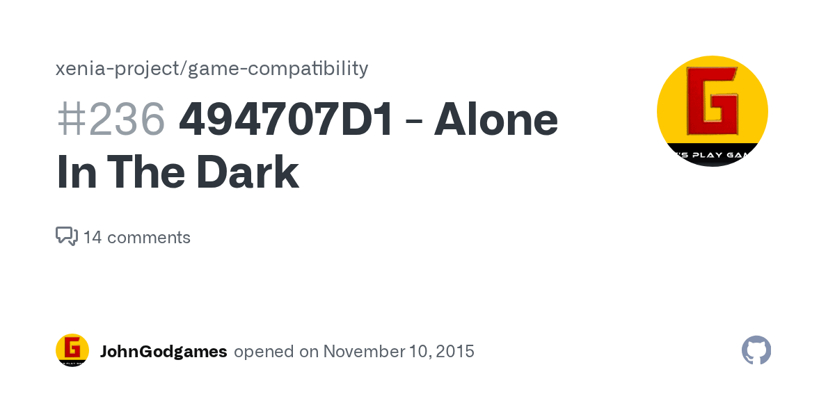 494707D1 Alone In The Dark · Issue 236 · xeniaproject/game