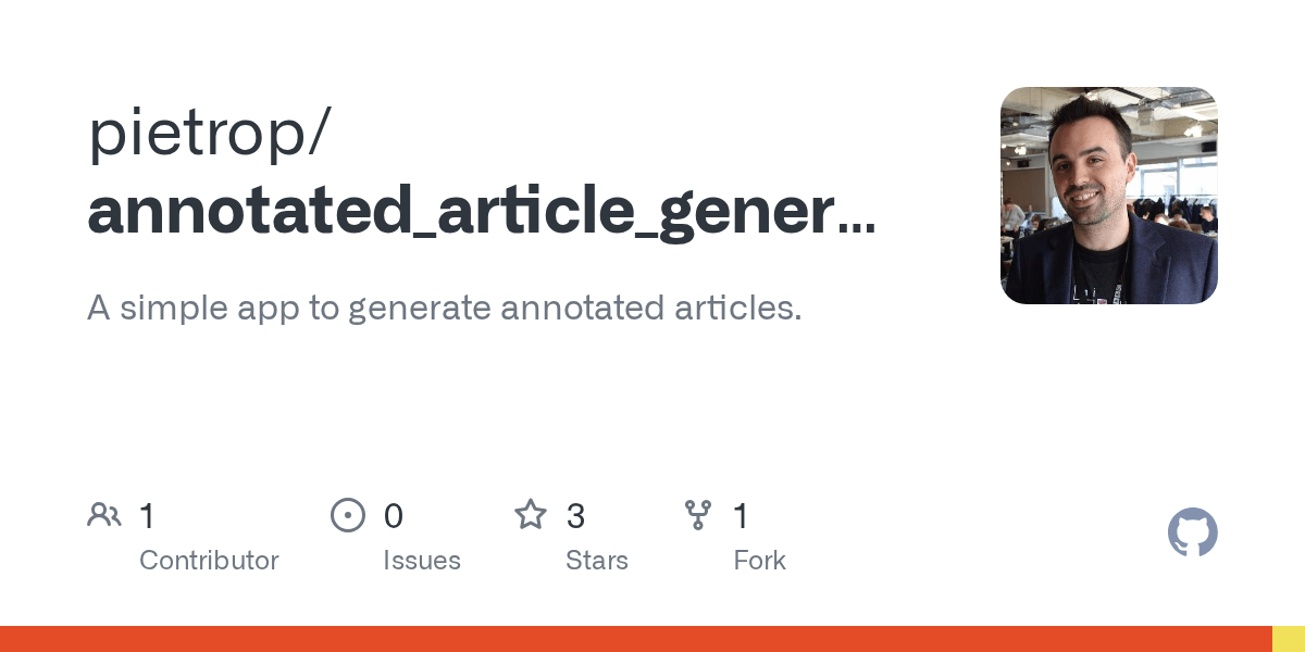 GitHub pietrop/annotated_article_generator A simple app to generate