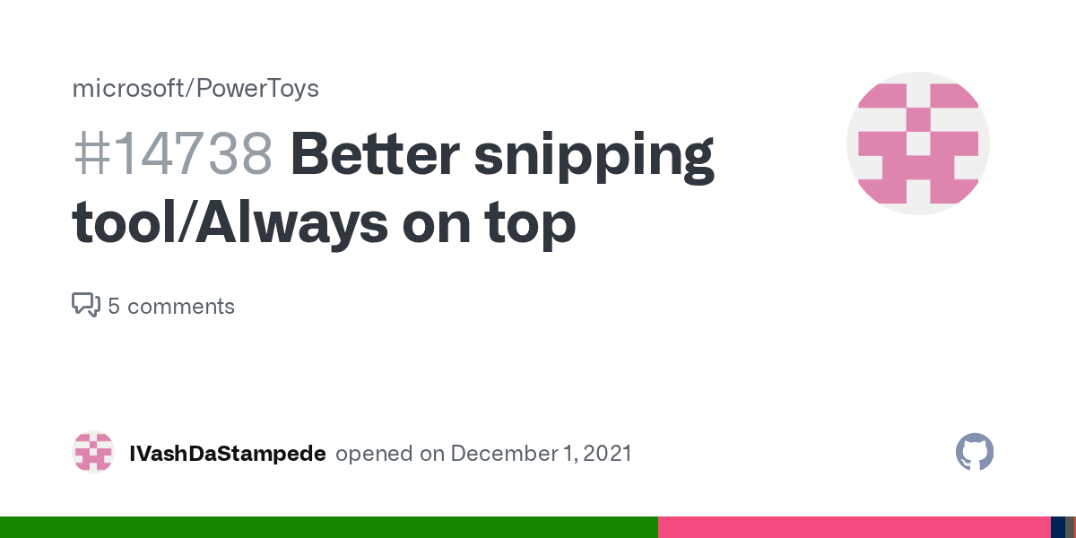 Better snipping tool/Always on top · Issue 14738 · microsoft/PowerToys