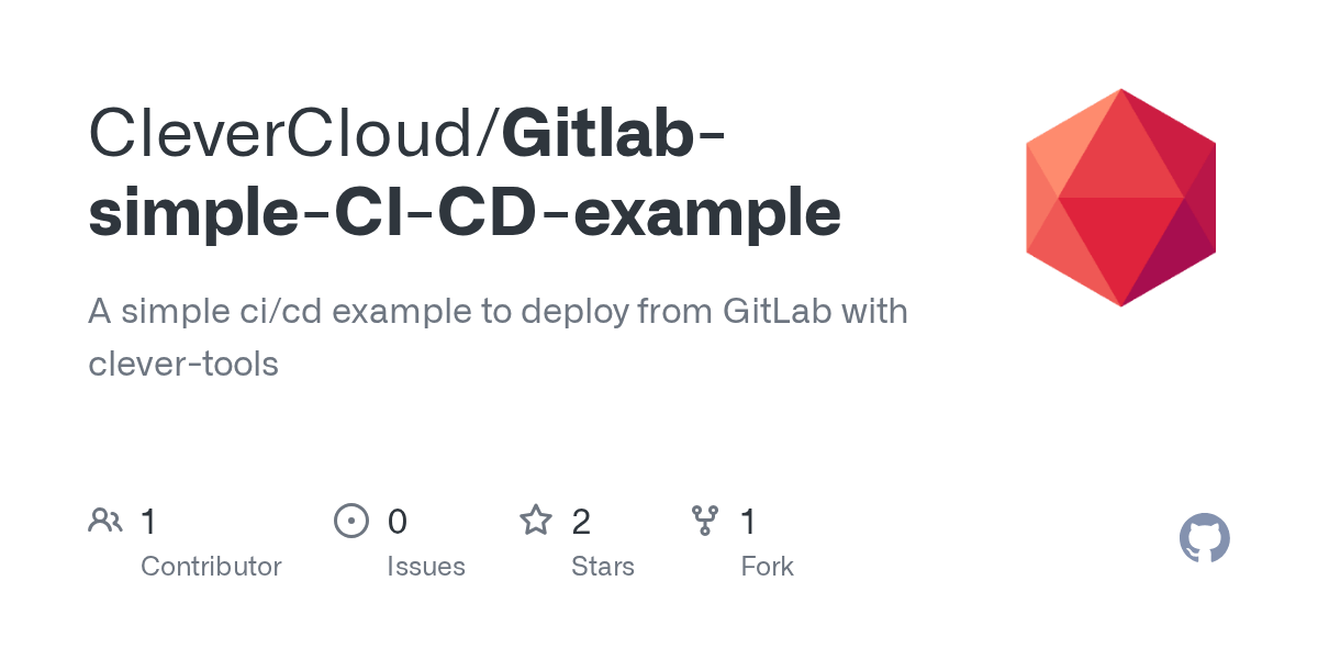 GitHub CleverCloud/GitlabsimpleCICDexample A simple ci/cd