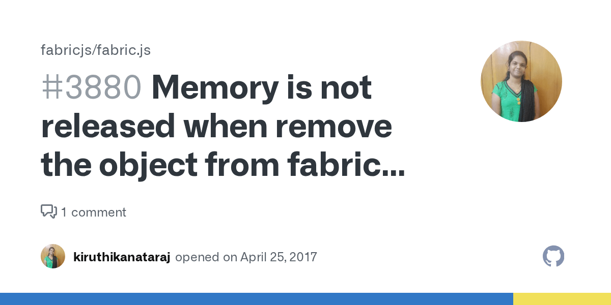 Memory is not released when remove the object from fabric canvas