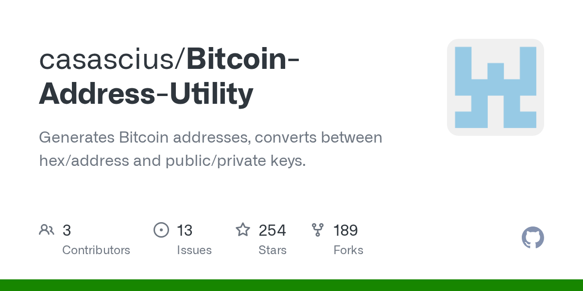 GitHub casascius/BitcoinAddressUtility Generates Bitcoin addresses