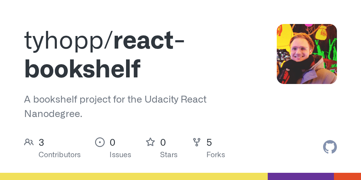 GitHub tyhopp/reactbookshelf A bookshelf project for the Udacity React Nanodegree.