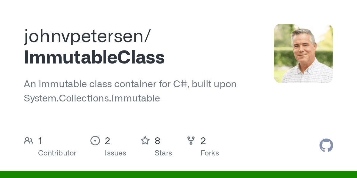 GitHub johnvpetersen/ImmutableClass An immutable class container for