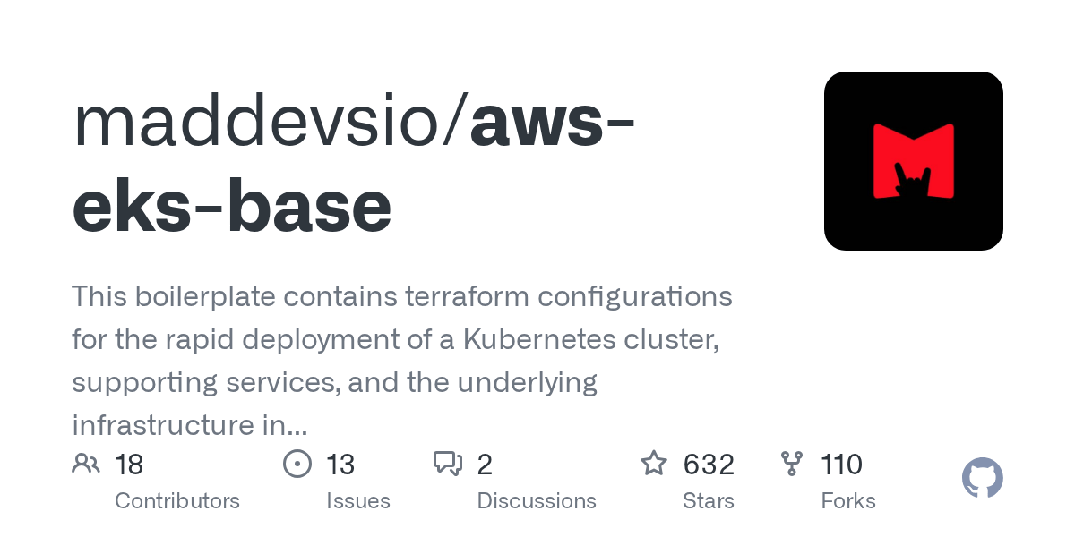 GitHub maddevsio/awseksbase This boilerplate contains the knowhow