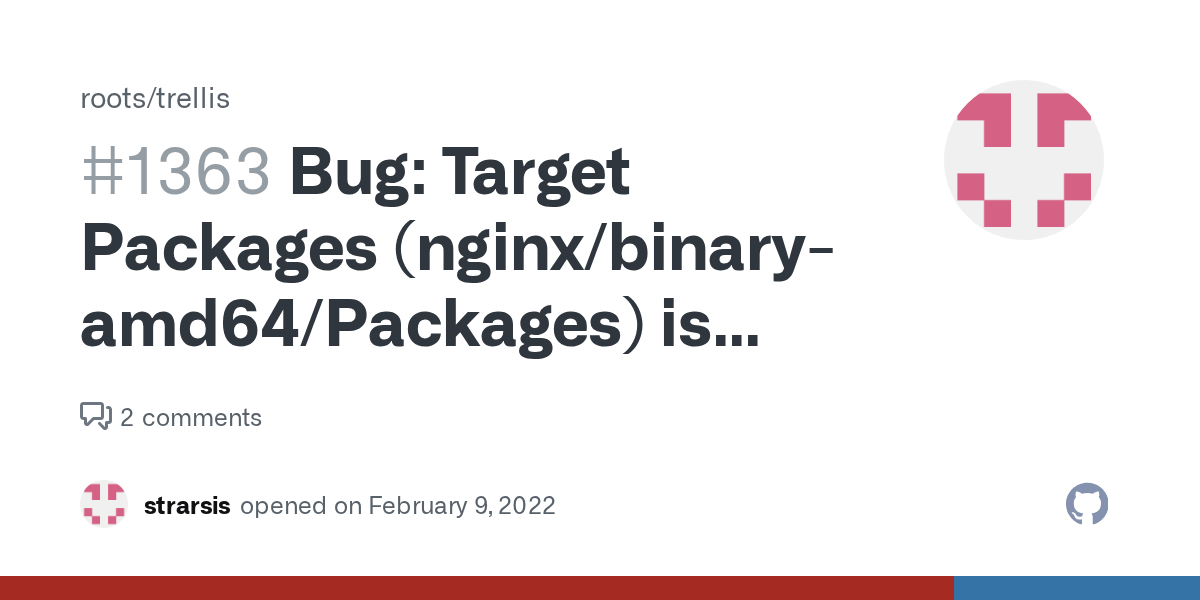 Bug Target Packages (nginx/binaryamd64/Packages) is configured