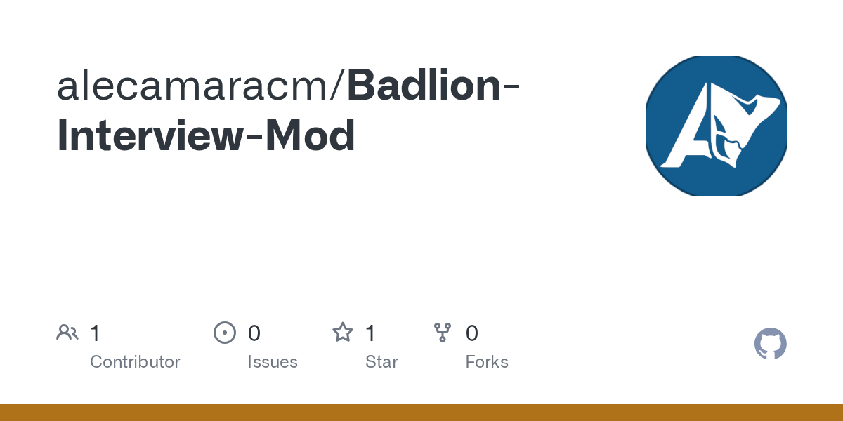 GitHub alecamaracm/BadlionInterviewMod