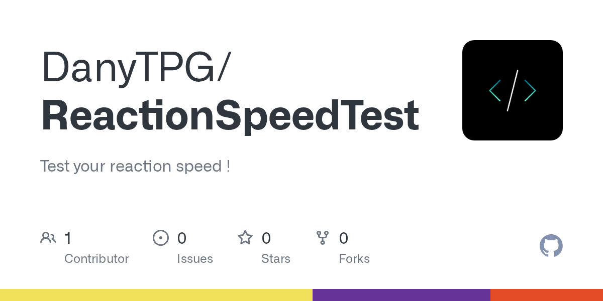 GitHub DanyTPG/ReactionSpeedTest Test your reaction speed