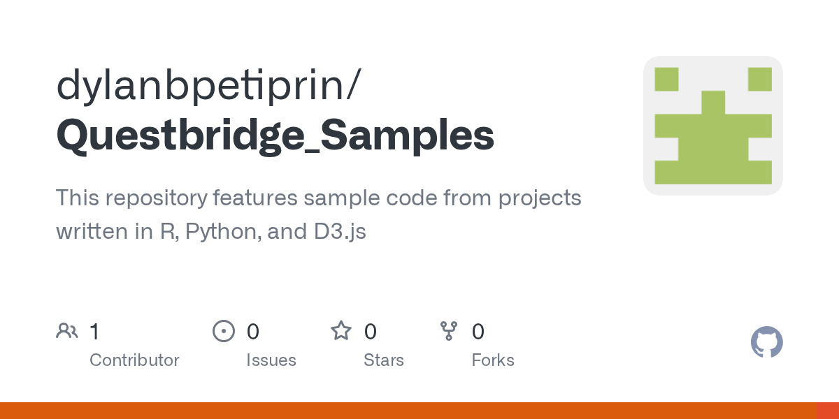 GitHub dylanbpetiprin/Questbridge_Samples This repository features