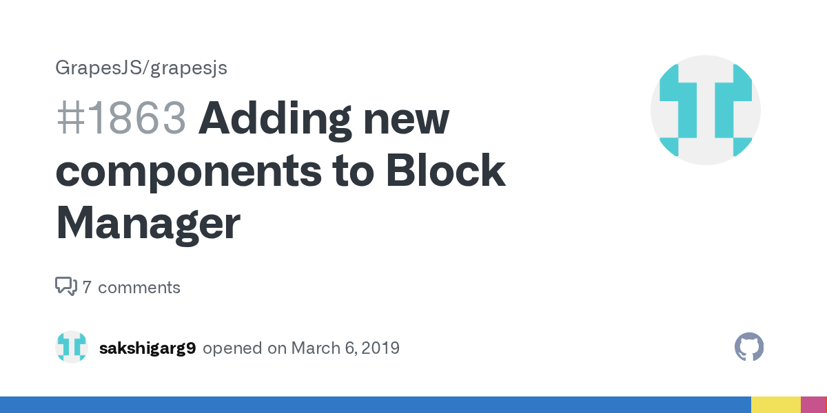 Adding new components to Block Manager · Issue 1863 · GrapesJS