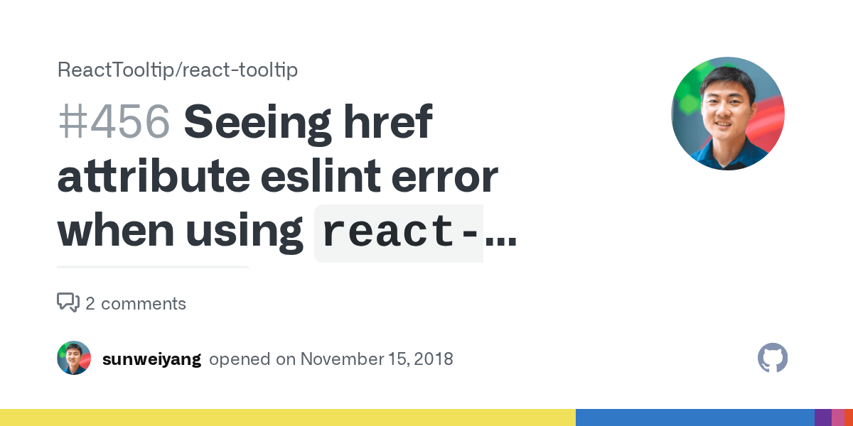 Seeing href attribute eslint error when using `reacttooltip` with