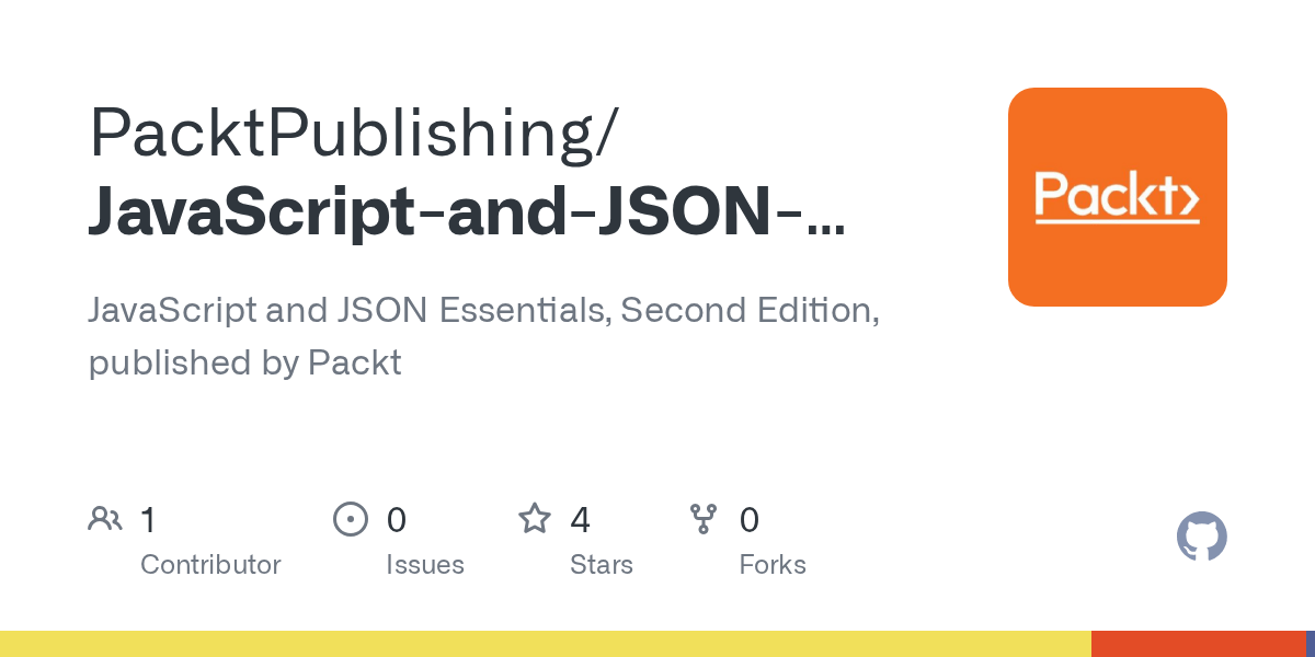 GitHub PacktPublishing/JavaScriptandJSONEssentialsSecondEdition