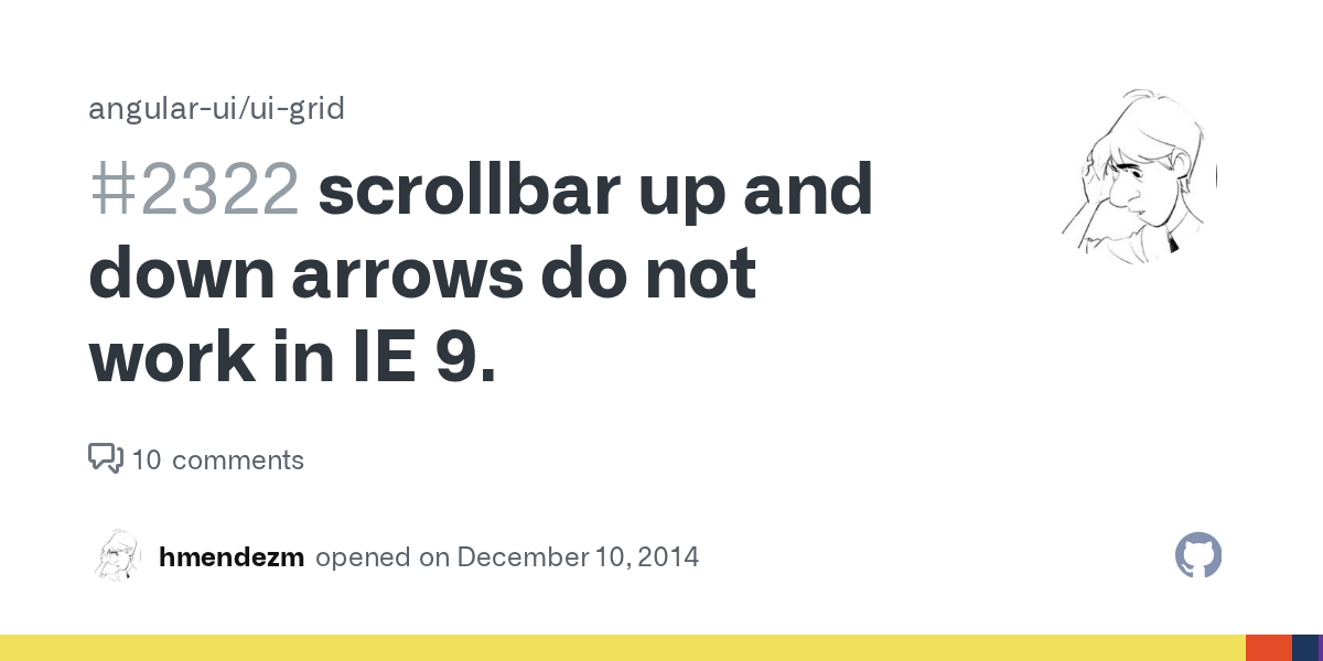 scrollbar up and down arrows do not work in IE 9. · Issue 2322