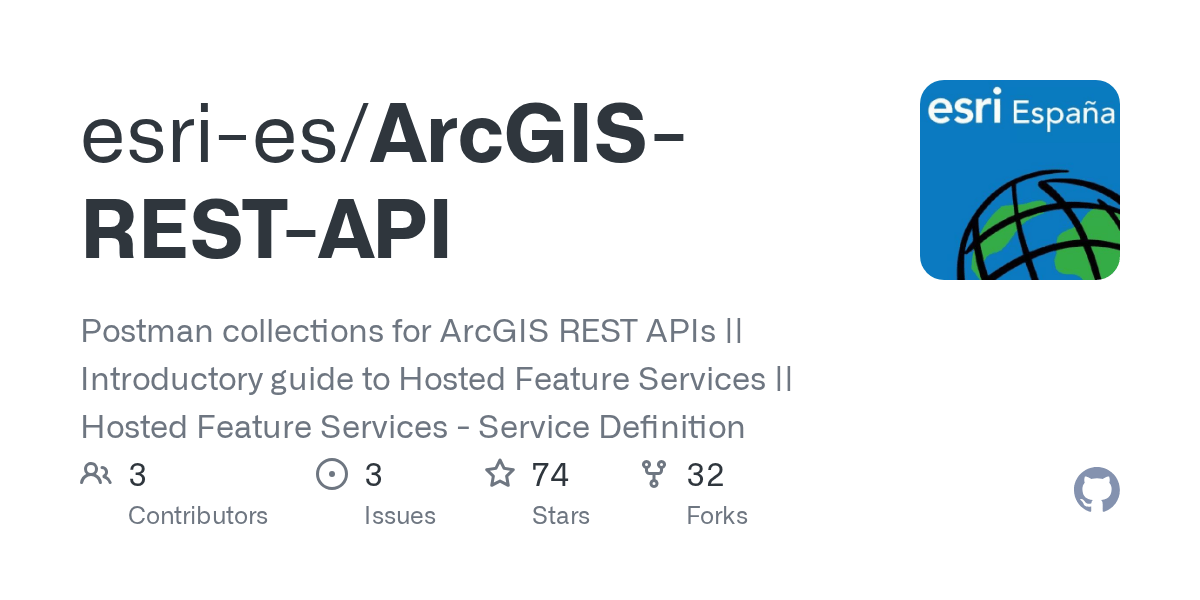 GitHub esries/ArcGISRESTAPI Postman collections for ArcGIS REST