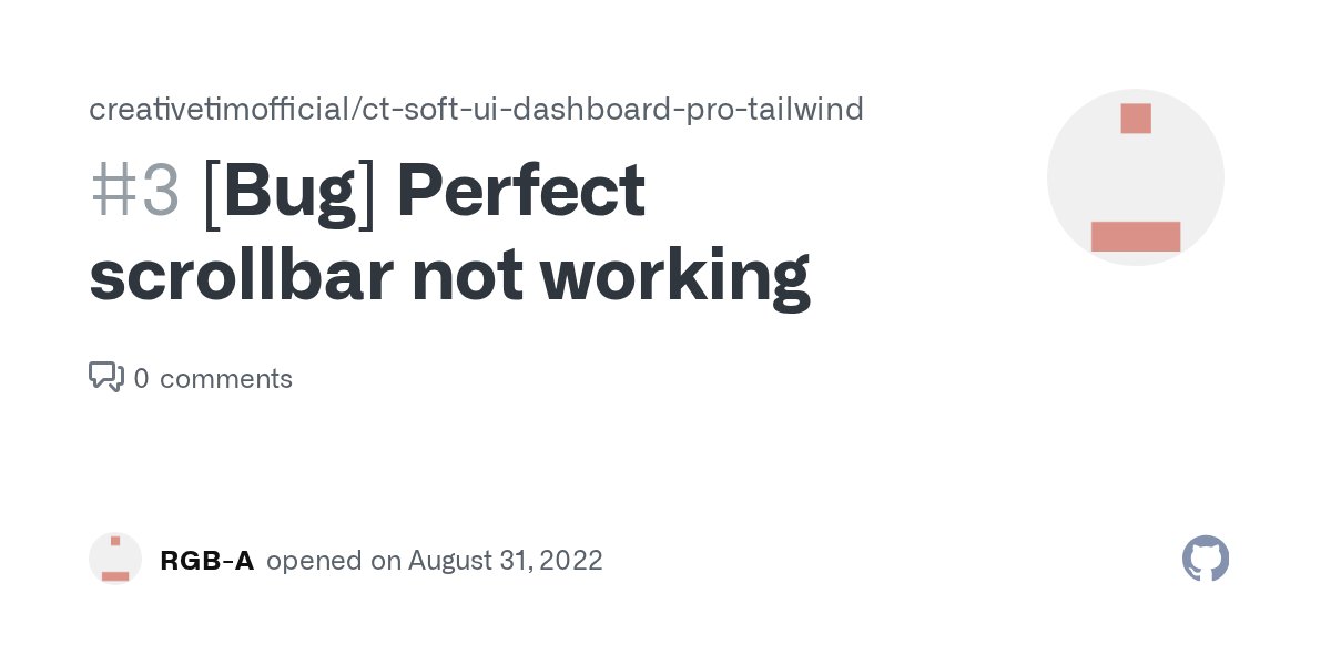 [Bug] Perfect scrollbar not working · Issue 3 · creativetimofficial/ct