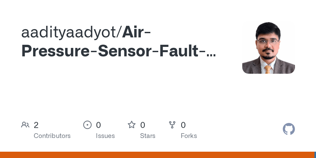 GitHub aadityaadyot/AirPressureSensorFaultDetection