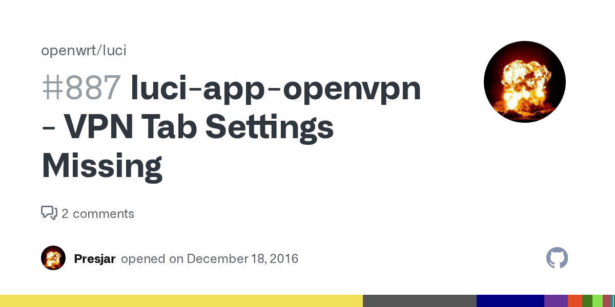 luciappopenvpn VPN Tab Settings Missing · Issue 887 · openwrt/luci · GitHub