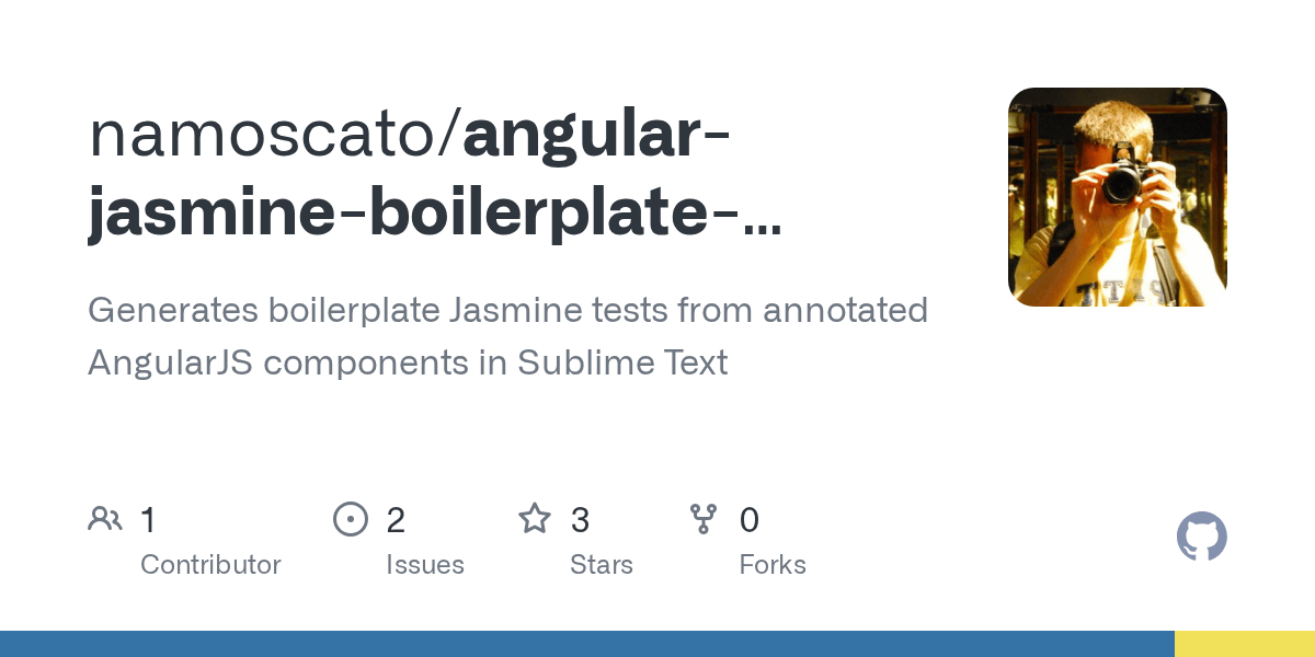 GitHub namoscato/angularjasmineboilerplatesublime Generates
