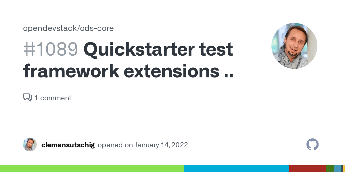 Quickstarter test framework extensions .. · Issue 1089 · opendevstack