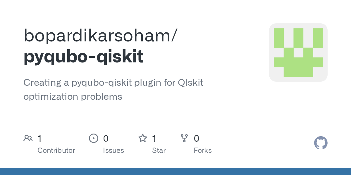 GitHub bopardikarsoham/pyquboqiskit Creating a pyquboqiskit plugin