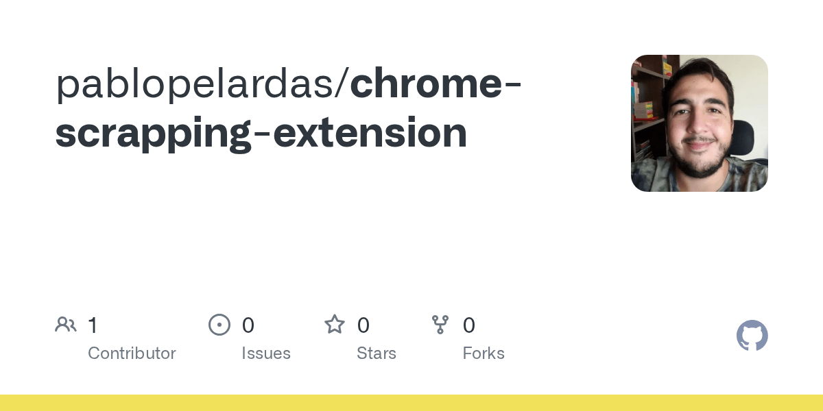 GitHub pablopelardas/chromescrappingextension