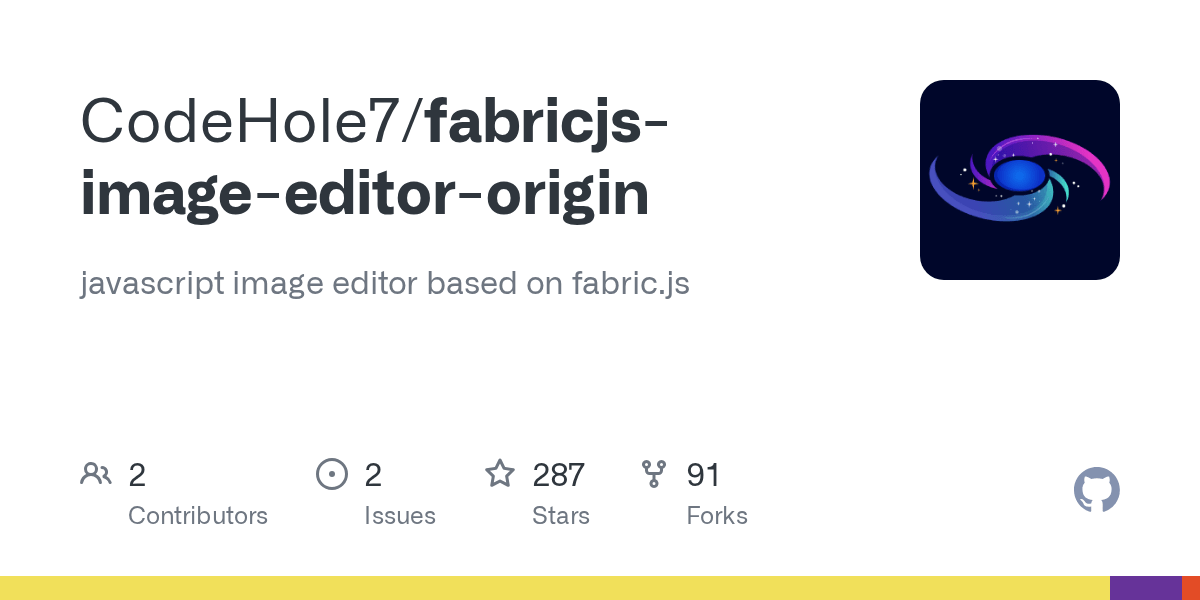 GitHub CodeHole7/fabricjsimageeditororigin javascript image