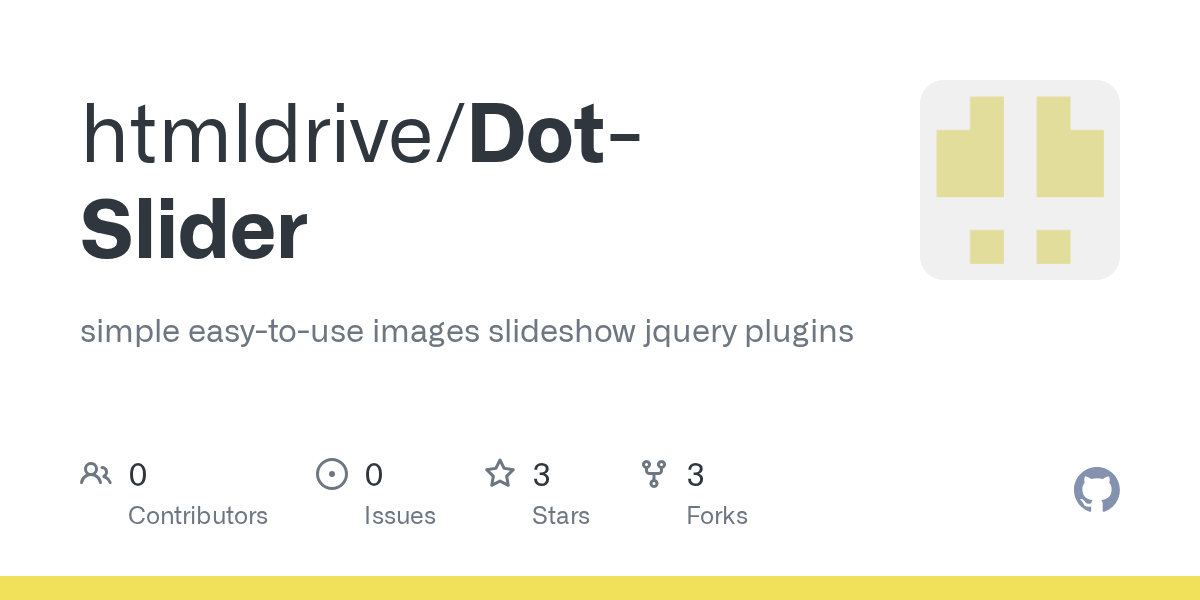 GitHub htmldrive/DotSlider simple easytouse images slideshow