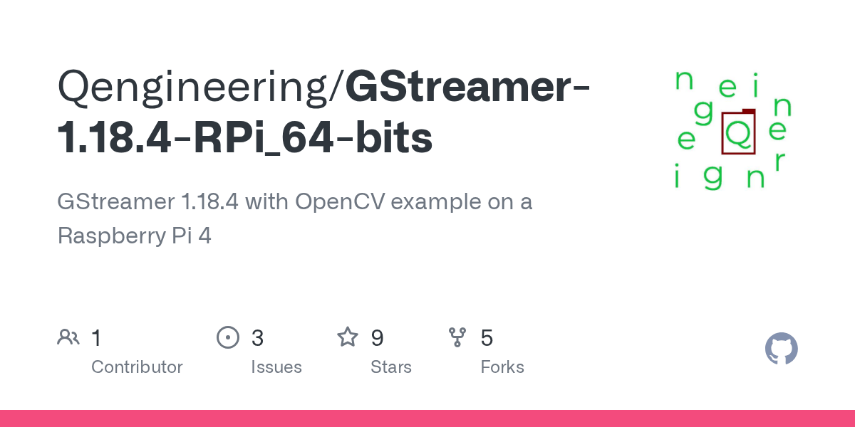 GitHub Qengineering/GStreamer1.18.4RPi_64bits GStreamer 1.18.4
