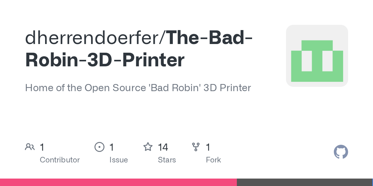 GitHub dherrendoerfer/TheBadRobin3DPrinter Home of the Open