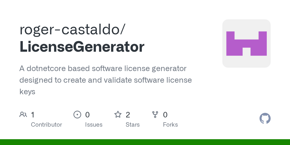 GitHub rogercastaldo/LicenseGenerator A based software