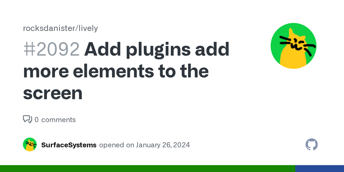 Add plugins add more elements to the screen · Issue 2092