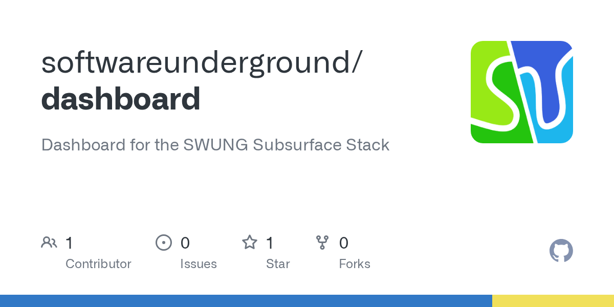 GitHub softwareunderground/dashboard Dashboard for the SWUNG