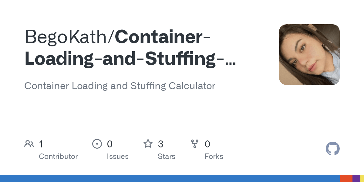 GitHub BegoKath/ContainerLoadingandStuffingCalculator Container