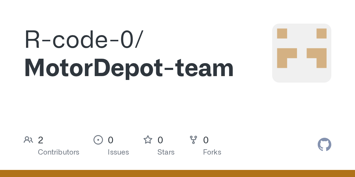 GitHub Rcode0/MotorDepotteam