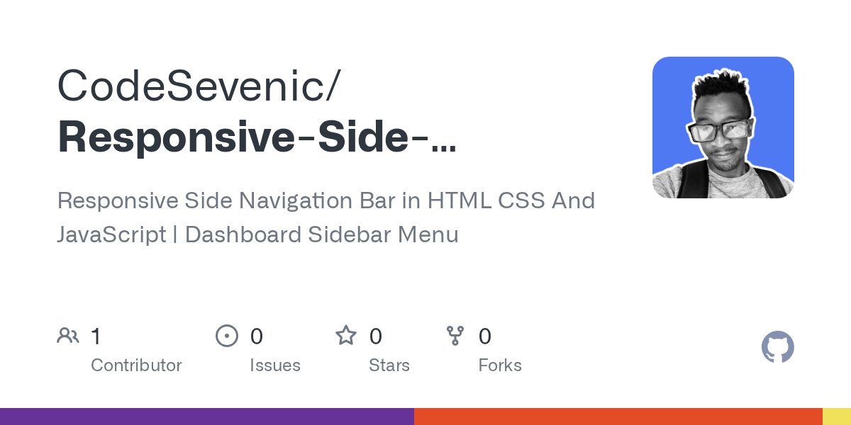 GitHub CodeSevenic/ResponsiveSideNavigationBarinHTMLCSSAnd