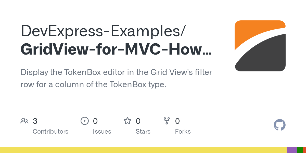 GitHub DevExpressExamples/GridViewforMVCHowtousetheTokenbox