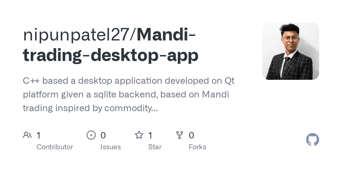 GitHub nipunpatel27/Manditradingdesktopapp C++ based a desktop