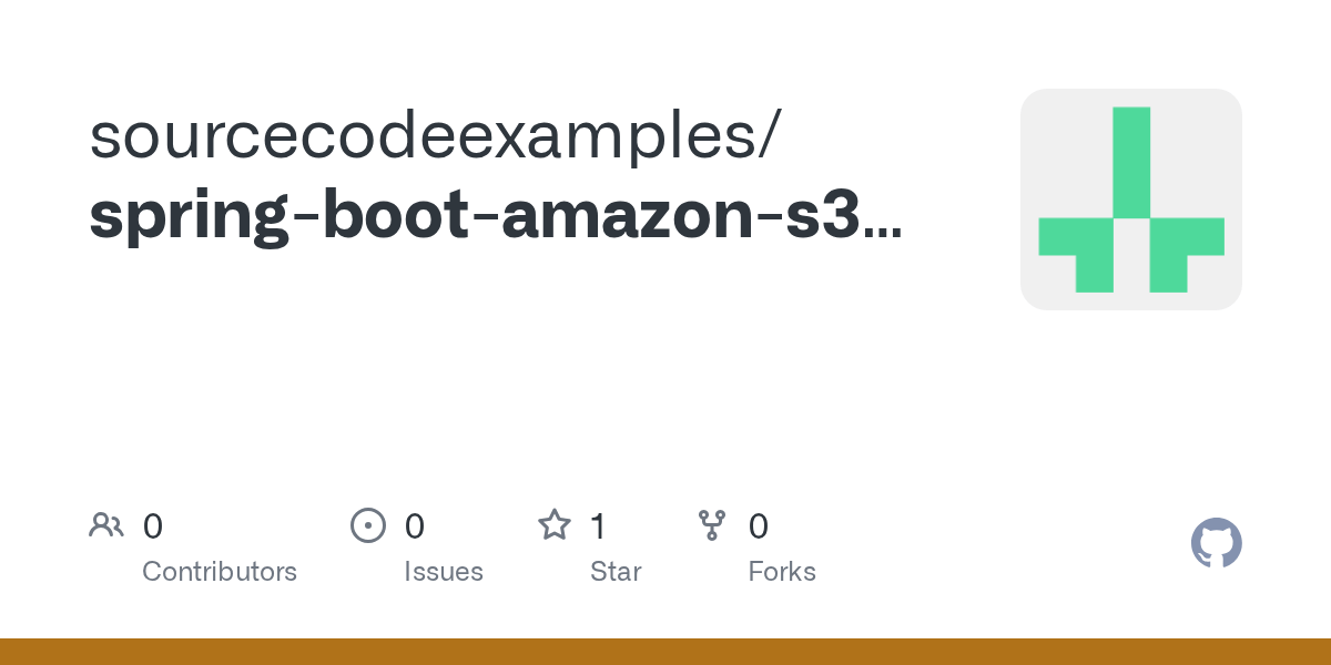 GitHub sourcecodeexamples/springbootamazons3example