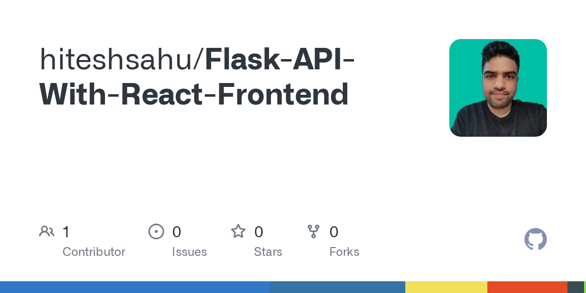 GitHub hiteshsahu/FlaskAPIWithReactFrontend