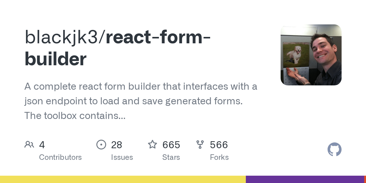 GitHub blackjk3/reactformbuilder A complete react form builder