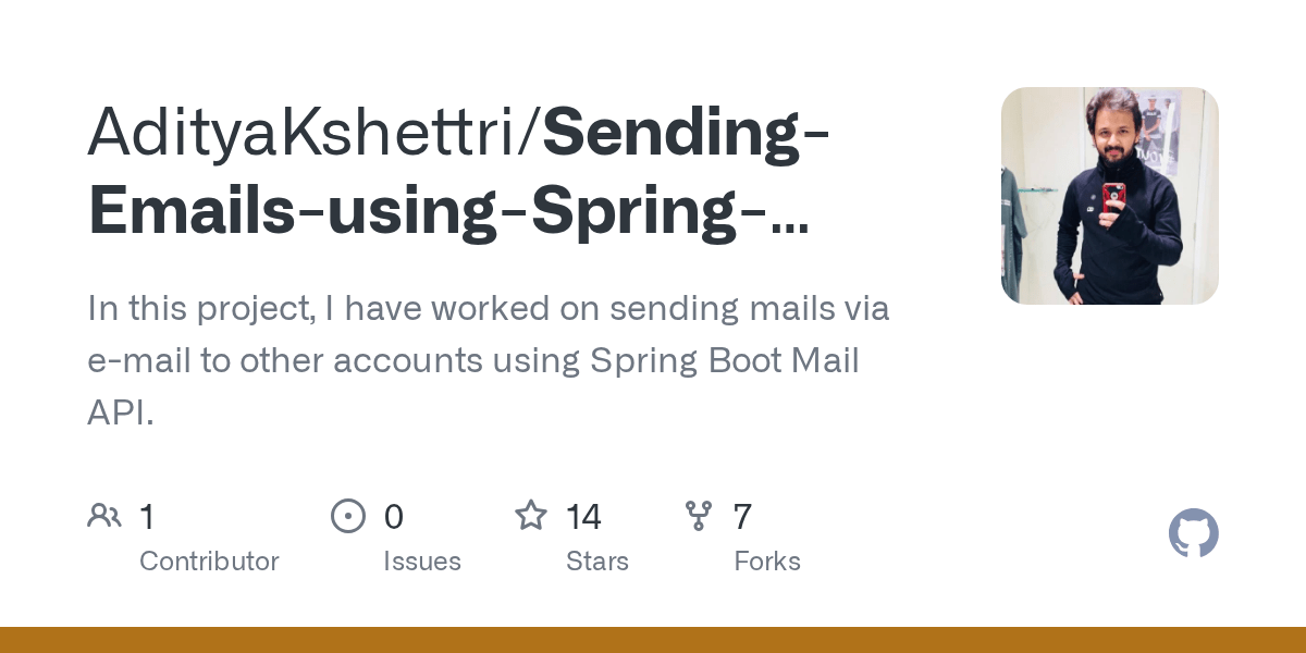 GitHub AdityaKshettri/SendingEmailsusingSpringBootMail In this