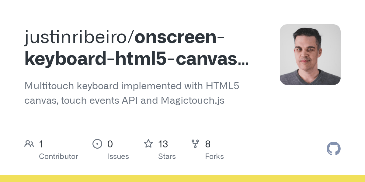 GitHub justinribeiro/onscreenkeyboardhtml5canvasmultitouch