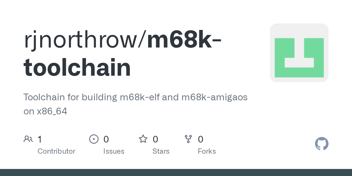 GitHub rjnorthrow/m68ktoolchain Toolchain for building m68kunknown