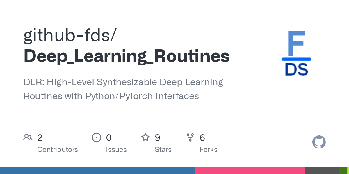 GitHub githubfds/Deep_Learning_Routines DLR HighLevel