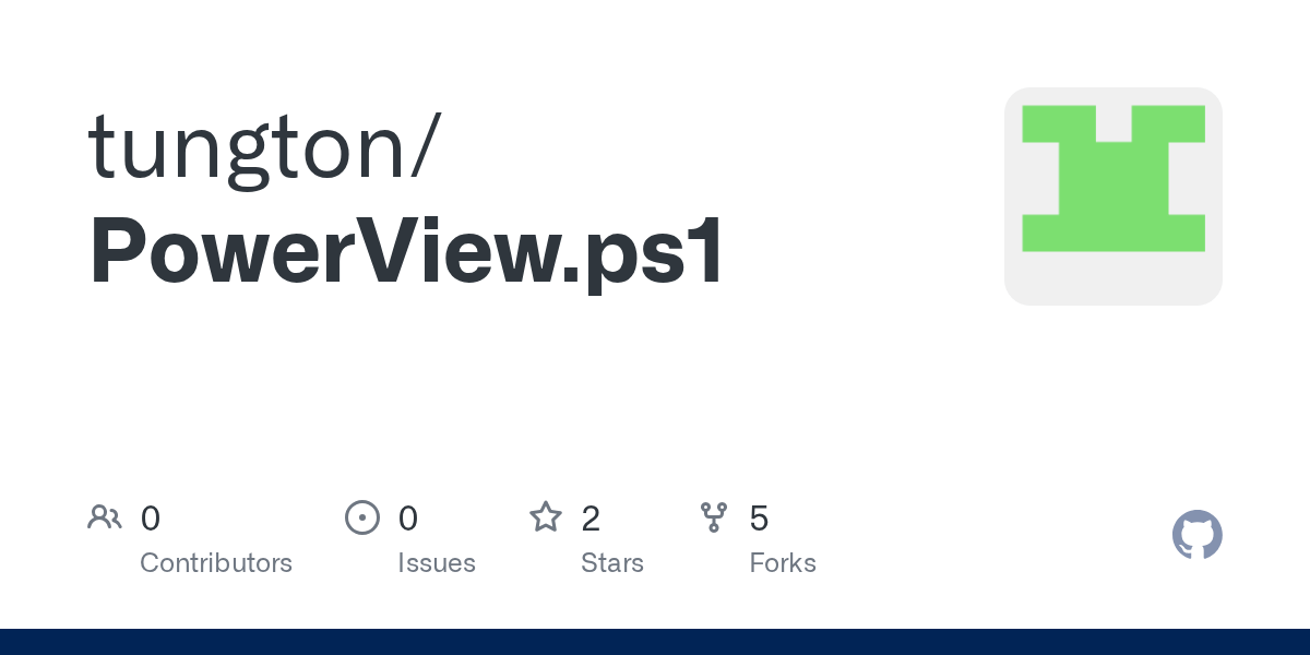 GitHub tungton/PowerView.ps1